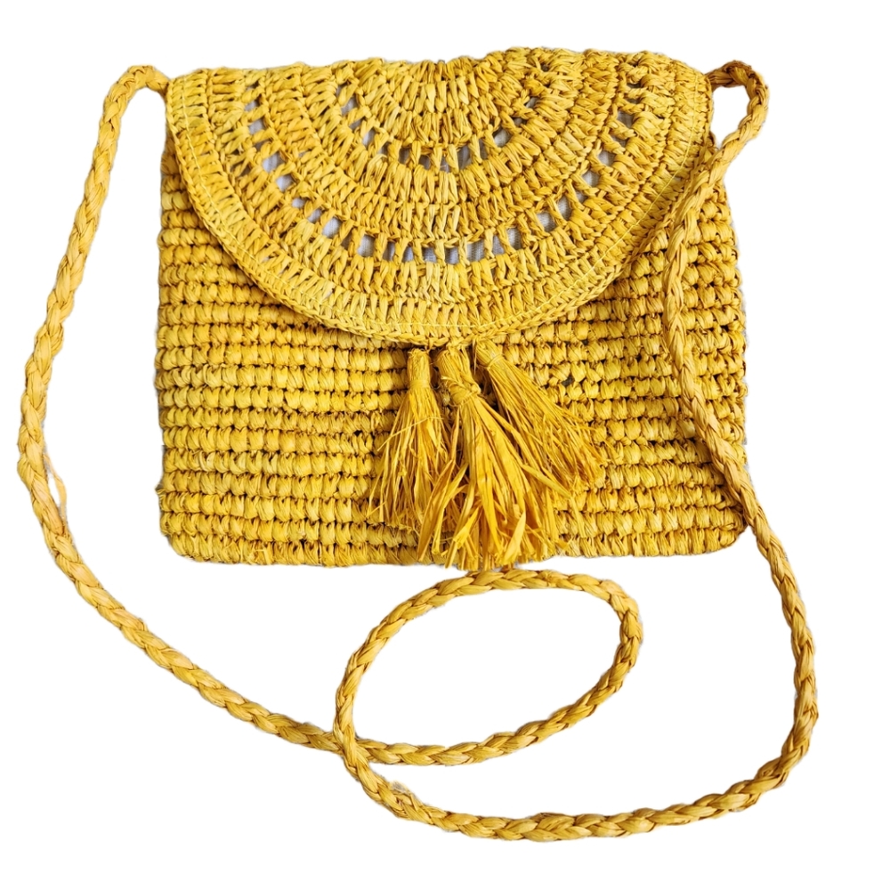 American Eagle | Women Straw Crossbody Bag like new